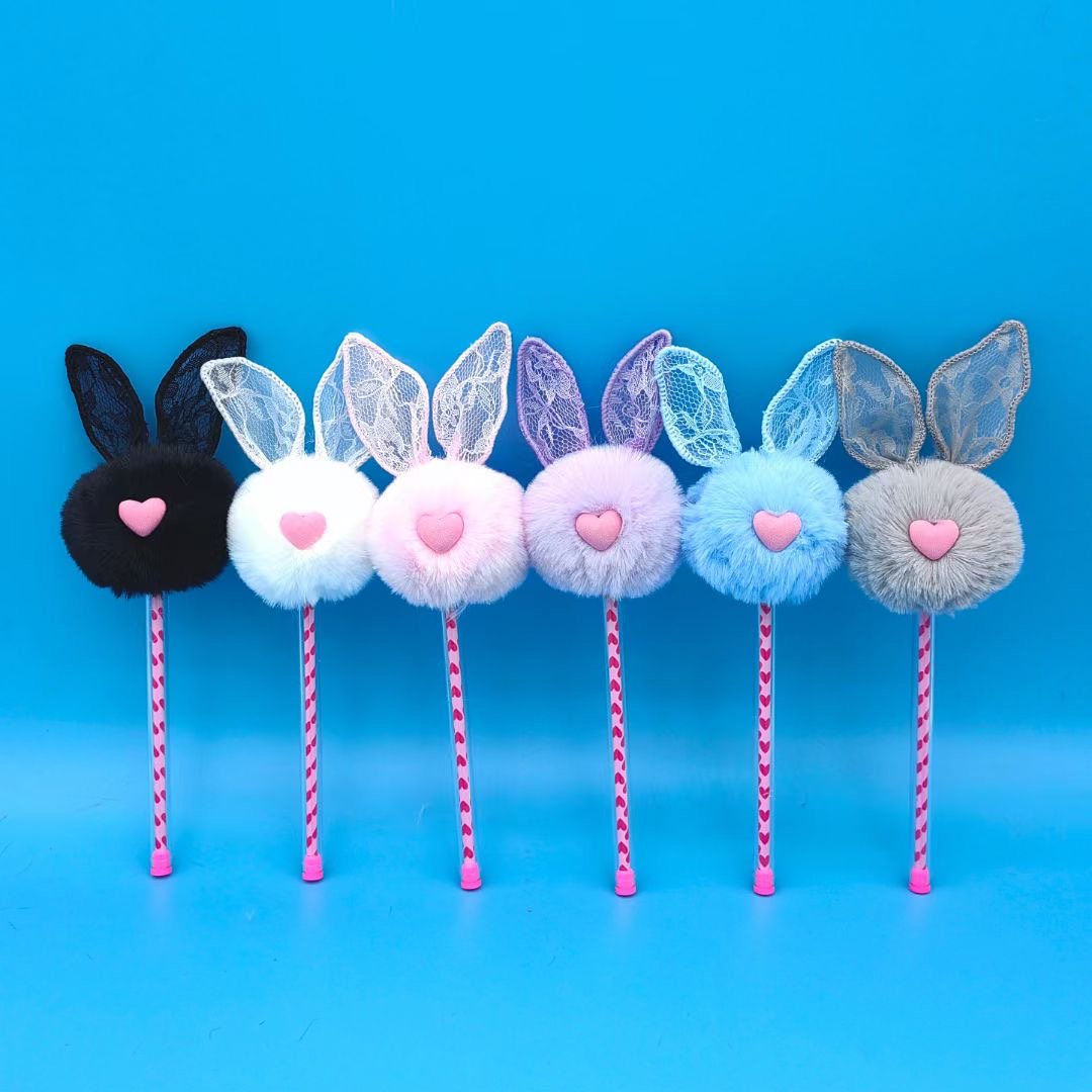 RABBIT EAR POMPOM PEN